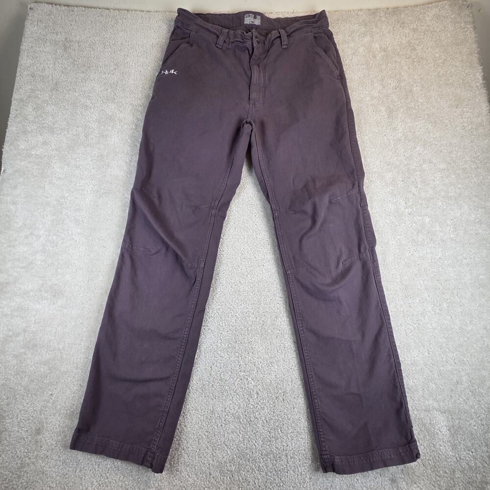 HUK Trawler Fishing Pants Mens 36 Fits 34x31 Gray Articulated Knee H2000055
